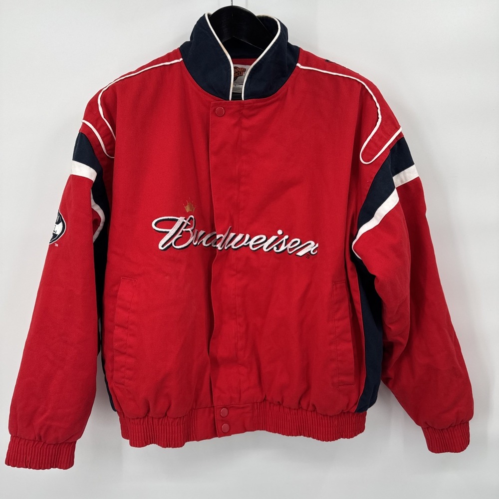 Winners Circle DALE JR BUDWEISER NASCAR #8 CUP SERIES JACKET SZ LARGE Patriotic